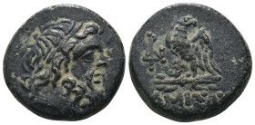 Pontos. Amisos. (120-63 BC) Æ Bronze. Obv: laureate head of Zeus right. Rev: eagle standing left on thunderbolt. Weight 8,50 gr - Diameter 19 mm