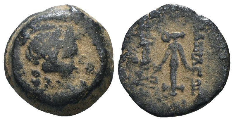 SELEUKID KINGS of SYRIA. Alexander II Zabinas. 128-122 BC. Æ. Artificial sandpat...