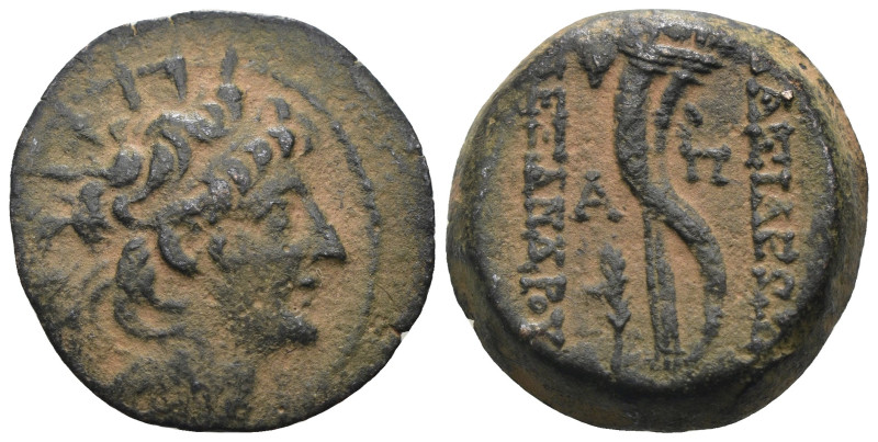 Seleukid Kingdom. Alexander II Zabinas. AE 22. 125-122 BC. Antioch. Artificial s...