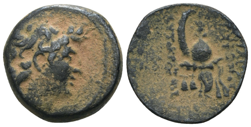 Seleukid Kingdom. Tryphon. AE 18. 142-138 BC. Antioch. Artificial sandpatina. We...