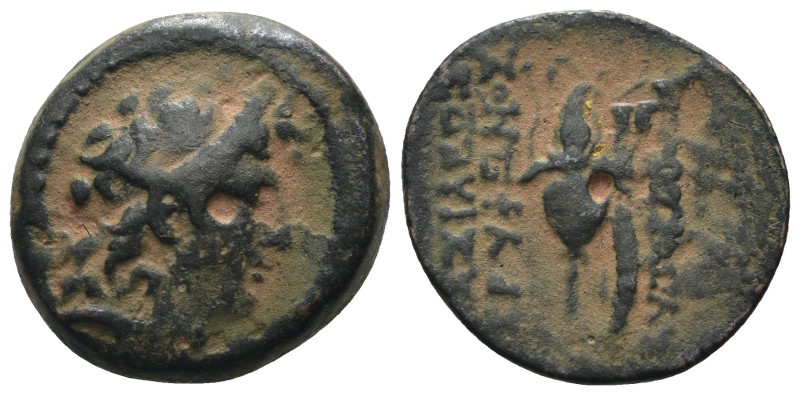 Seleukid Kingdom. Tryphon. AE 18. 142-138 BC. Antioch. Artificial sandpatina. We...