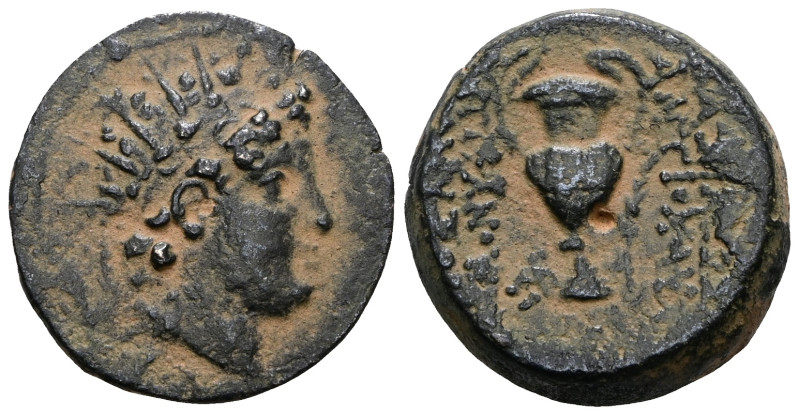 SELEUKID EMPIRE.Antiochos VI.(144-142 BC).. Artificial sandpatina.Weight 8,21 gr...