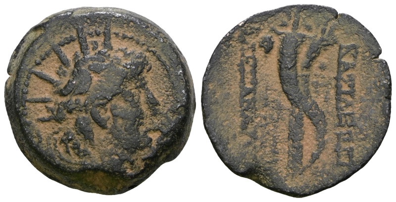 Seleukid Kingdom. Alexander II Zabinas. AE. 125-122 BC. Antioch. . Artificial sa...