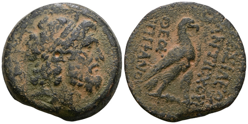 Seleukid Kingdom. Antiochos IV Epiphanes. Æ 175-164 BC. . Artificial sandpatina....