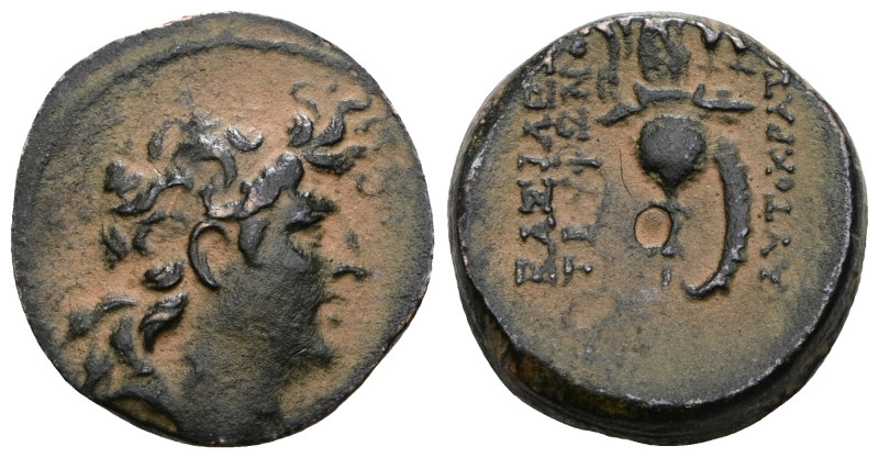 Seleukid Kingdom. Tryphon. AE 18. 142-138 BC. Antioch. . Artificial sandpatina.W...