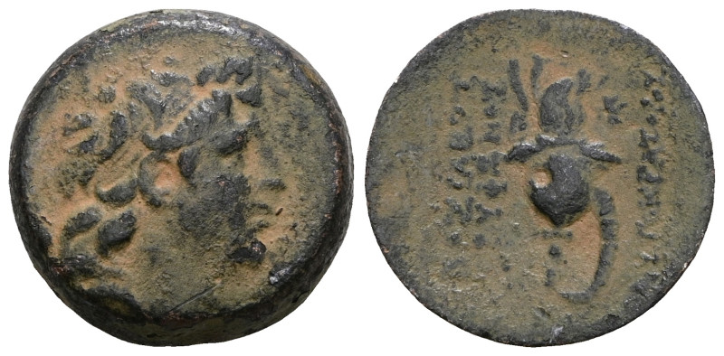 Seleukid Kingdom. Tryphon. AE 18. 142-138 BC. Antioch. Artificial sandpatina.Wei...