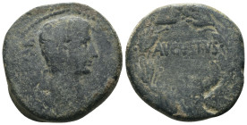 Augustus. (27 BC - 14 AD). Æ Bronze. Syria. Antioch. Obv: laureate bust of Augustus right. Rev: "AVGVSTVS" in wreath. Weight 12,07 gr - Diameter 25 mm...