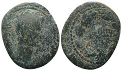 Augustus. (27 BC - 14 AD). Æ Bronze. Syria. Antioch. Obv: laureate bust of Augustus right. Rev: "AVGVSTVS" in wreath. Weight 8,45 gr - Diameter 24 mm