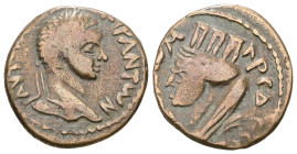 Caracalla. (198-217 AD). Æ Bronze. Mesopotamia. Carrhae. Weight 3,71 gr - Diameter 16 mm