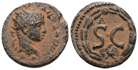 Caracalla. (198-217 AD). Æ Bronze. Syria. Antioch. .. Artificial sandpatina.Weight 5,54 gr - Diameter 18 mm