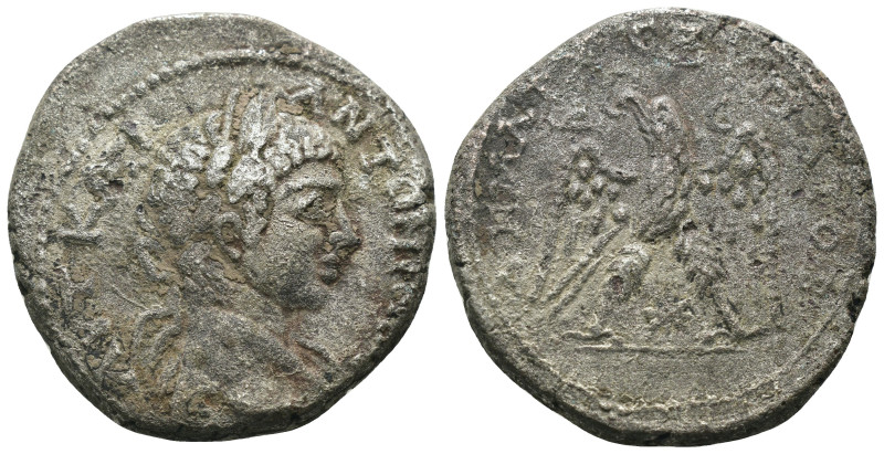 Elagabal. (218-222 AD). Billon Tetradrachm. Antioch. Obv: laureate bust of Elaga...