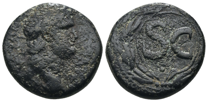 Nero. (54-68 AD). Bronze. Syria. Antioch. Obv: laureate bust of Nero right. Rev:...