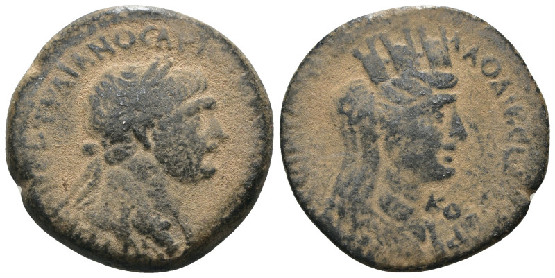 Seleucis and Pieria. Laodicea ad Mare. Trajan. AD 98-117. Æ. Artificial sandpati...