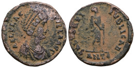 Aelia Flacilla AD 383-386. Constantinople Follis. . Artificial sandpatina.Weight 3,78 gr - Diameter 20 mm