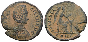 Aelia Flacilla AE14, Constantinopolis Aelia Flaccilla (379-386/8.. Artificial sandpatina.Weight 3,85 gr - Diameter 22 mm