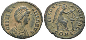 Aelia Flacilla, 383-386. Ae, Constantinople. Artificial sandpatina. Weight 4,18 gr - Diameter 21 mm