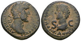 Antoninus Pius & Marcus Aurelius AE As Rome 139 AD. . Artificial sandpatina.Weight 8,59 gr - Diameter 21 mm