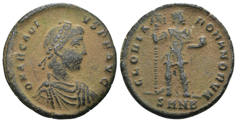 Arcadius. AD 383-408. Æ. Nicomedia mint. Artificial sandpatina. Weight 4,23 gr -...