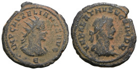 Aurelian and Vabalathus AD 270-275. . Artificial sandpatina.Weight 3,52 gr - Diameter 20 mm