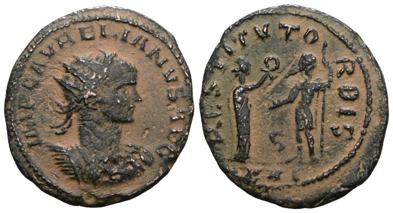 Aurelianus AE Antoninianus, overweight flan Aurelianus (270-275 AD). AE Antonini...