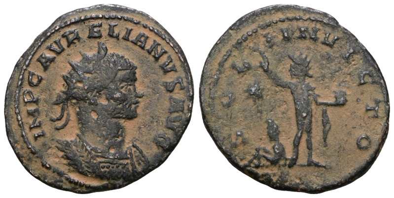 Aurelianus AE Antoninianus, Sol reverse Aurelianus (270-275 AD). AE Antoninianus...