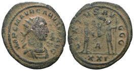 Carus AD 282-283. Siscia Antoninianus Æ. Artificial sandpatina. Weight 3,12 gr - Diameter 21 mm