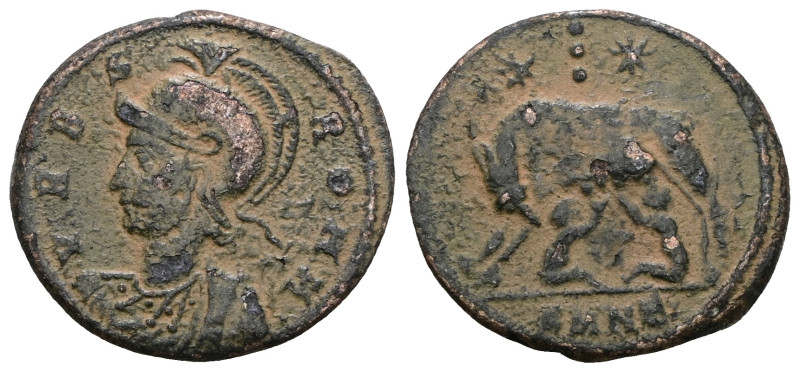 Commemorative (335-337 AD). Constantinopolis. AE.. Artificial sandpatina. Weight...