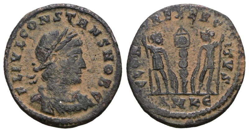 Constans, as Caesar. Cyzicus mint. Artificial sandpatina. Weight 1,59 gr - Diame...