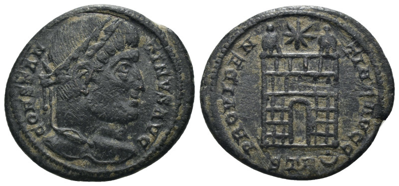 Constantinus I. (307-337 AD). Follis. Trier. Obv: CONSTANTINVS AVG. laureate bus...