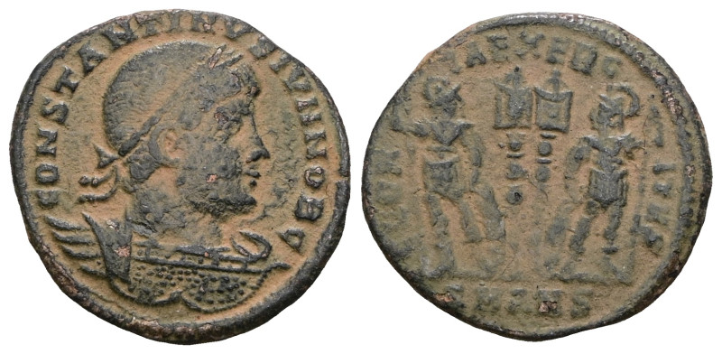 Constantinus II (Caesar, 317-337) AE follis. Artificial sandpatina. Weight 2,09 ...