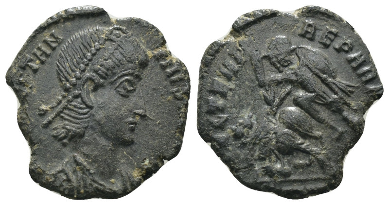 Constantinus II. (337-361 AD). Follis. Obv: D N CONSTANTIVS P F AVG. diademed bu...