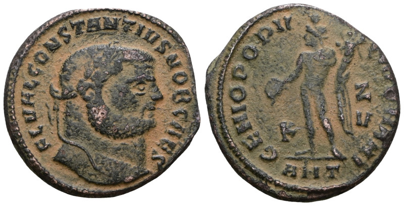 Constantius I. As Caesar, AD 293-305. Æ Follis, Antioch mint. . Artificial sandp...