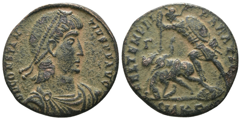 Constantius II Æ Centenionalis. Constantinople, AD 348-351. Artificial sandpatin...