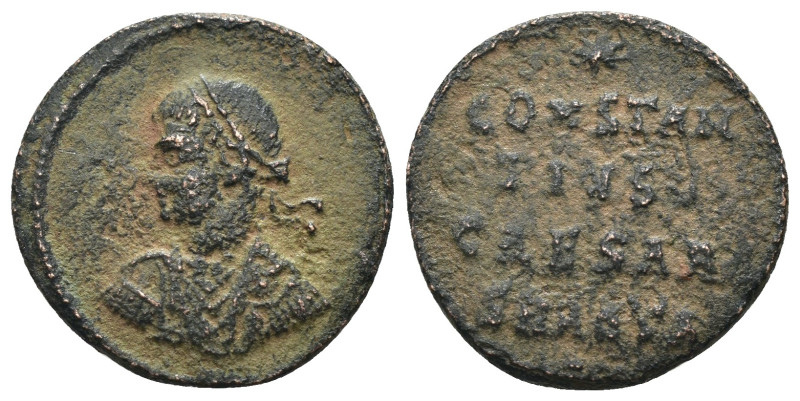 Constantius II Æ Nummus, AD 326. artificial sandpatina. Weight 2,13 gr - Diamete...