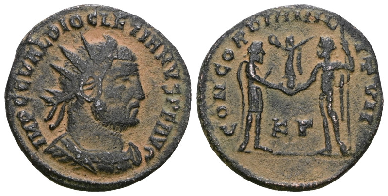 Diocletianus AE Antoninianus, Cyzicus Diocletianus (284-305 AD). Artificial Sand...