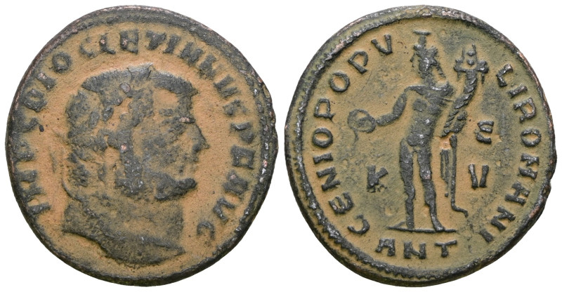 Diocletianus AE Nummus, Antioch, Diocletianus (283-305 AD). . Artificial sandpat...