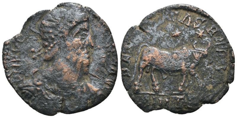 Julianus II. Apostata. (360-363 AD). Æ Double Maiorina. Antioch. Obv: D N FL CL ...