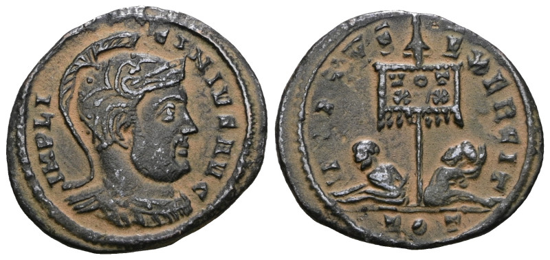 Licinius I. A.D. 308-324. Æ follis.Tıcınıum.. Artificial sandpatina.Weight 2,81 ...