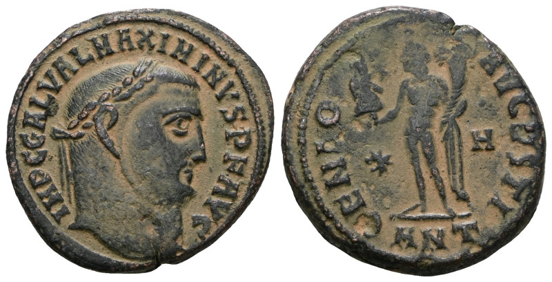 Maximinus II Daia (305-313 AD). AE Nummus, Antioch, 310-311 AD. . Artificial san...