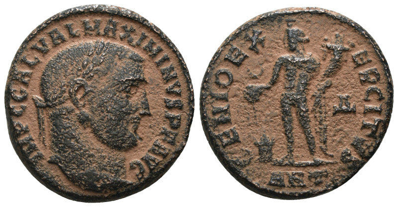 Maximinus II Daia (310-313). AE, Follis. Antioch. Artificial sandpatina. Weight ...