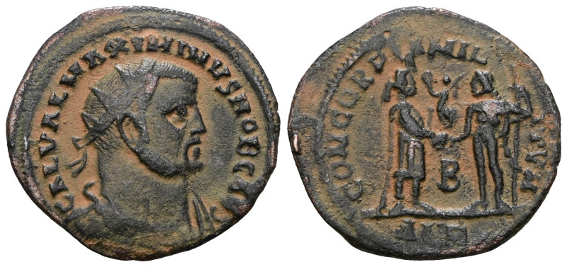 Maximinus II. As Caesar, AD 305-309. Æ Follis. . Artificial sandpatina.Weight 3,...