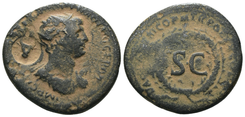 Trajan (98-117) AE dupondius, Rome mint, for use in Syria, AD 116. Artificial sa...