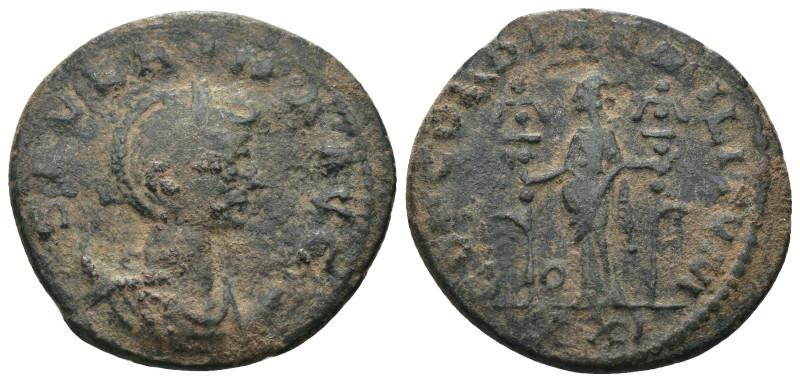 Ulpia Severina. (270-275 AD). BI Antoninian. Rome. Obv: SEVERINA AVG. diademed b...