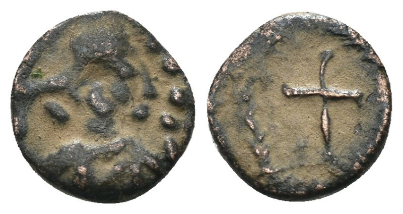 VANDALS. Pseudo-Imperial coinage. Circa 440-490. Æ Minimus. Artificial sandpatin...