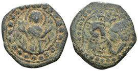 Alexius I Comnenus. 1081-1118. Æ Follis. Class K Anonymous type. Constantinople mint. . artificial sandpatina.Weight 6,35 gr - Diameter 24 mm
