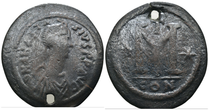 Anastasius I. (491-518 AD). Follis. Constantinople. Obv: D N ANASTAIUS P P AVG. ...