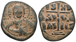 Anonymosus Follis. Attributed to Romanus III (1028-1034 AD). Artificial sandpatina. Weight 8,62 gr - Diameter 28 mm