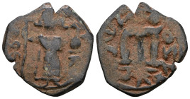 Arab-Byzantine. Umayyad Caliphate. AE Fals SICA 543-547. . Artificial sandpatina.Weight 2,40 gr - Diameter 19 mm