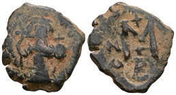 Constans II, Syracuse, Æ 40 Nummi, AD 643-6. . Artificial sandpatina.Weight 4,30 gr - Diameter 22 mm