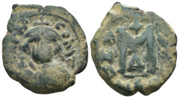 Constans II. (641-668 AD). Follis. Obv: cuirassed bust of Constans II. facing. Rev: M. Weight 5,80 gr - Diameter 24 mm